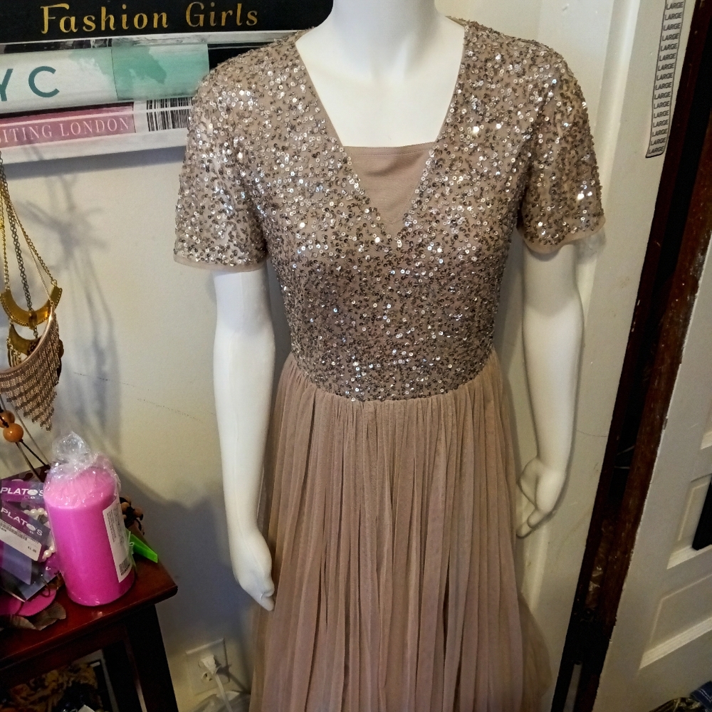 Gorgeous Gold/Taupe Formal Dress - Picture 2 of 6